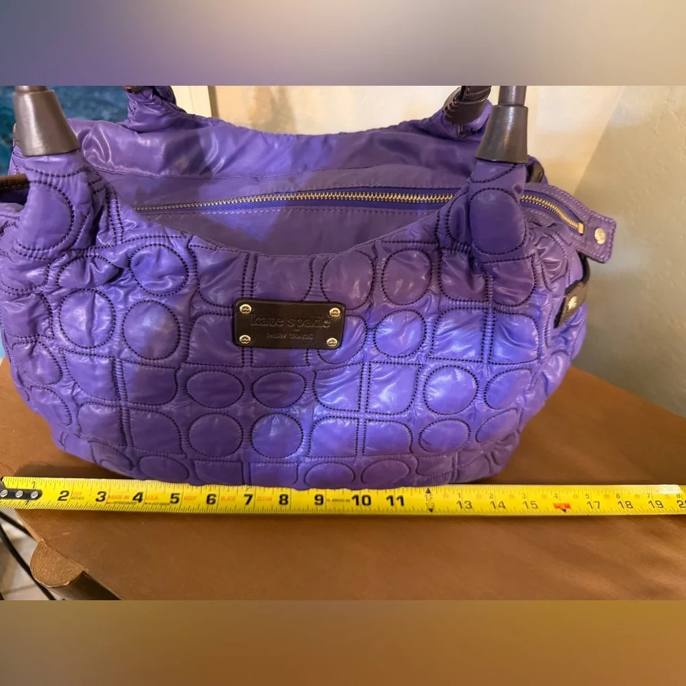 Kate Spade Purple Quilted Shoulder Bag - Picture 13 of 14